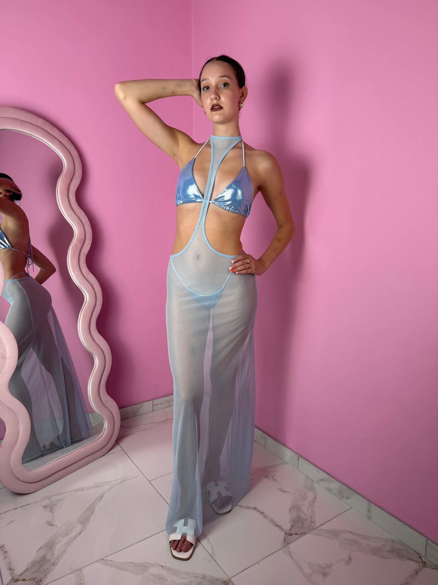 Bikini Marbella Light Blue (costume+pareo)