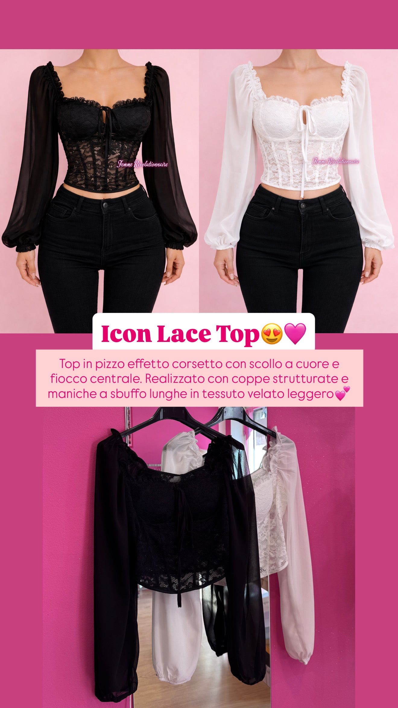 Top Icon Lace Black
