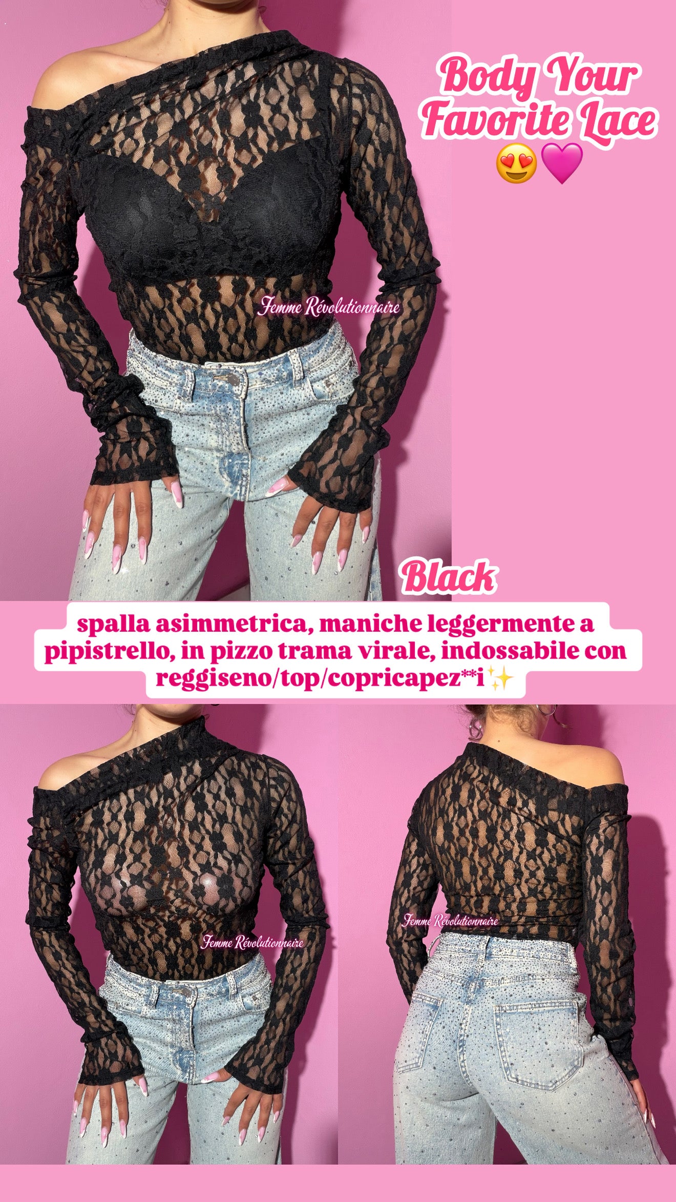 Body Your Favorite Lace Black