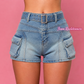 Shorts Jeans Pocket Blue