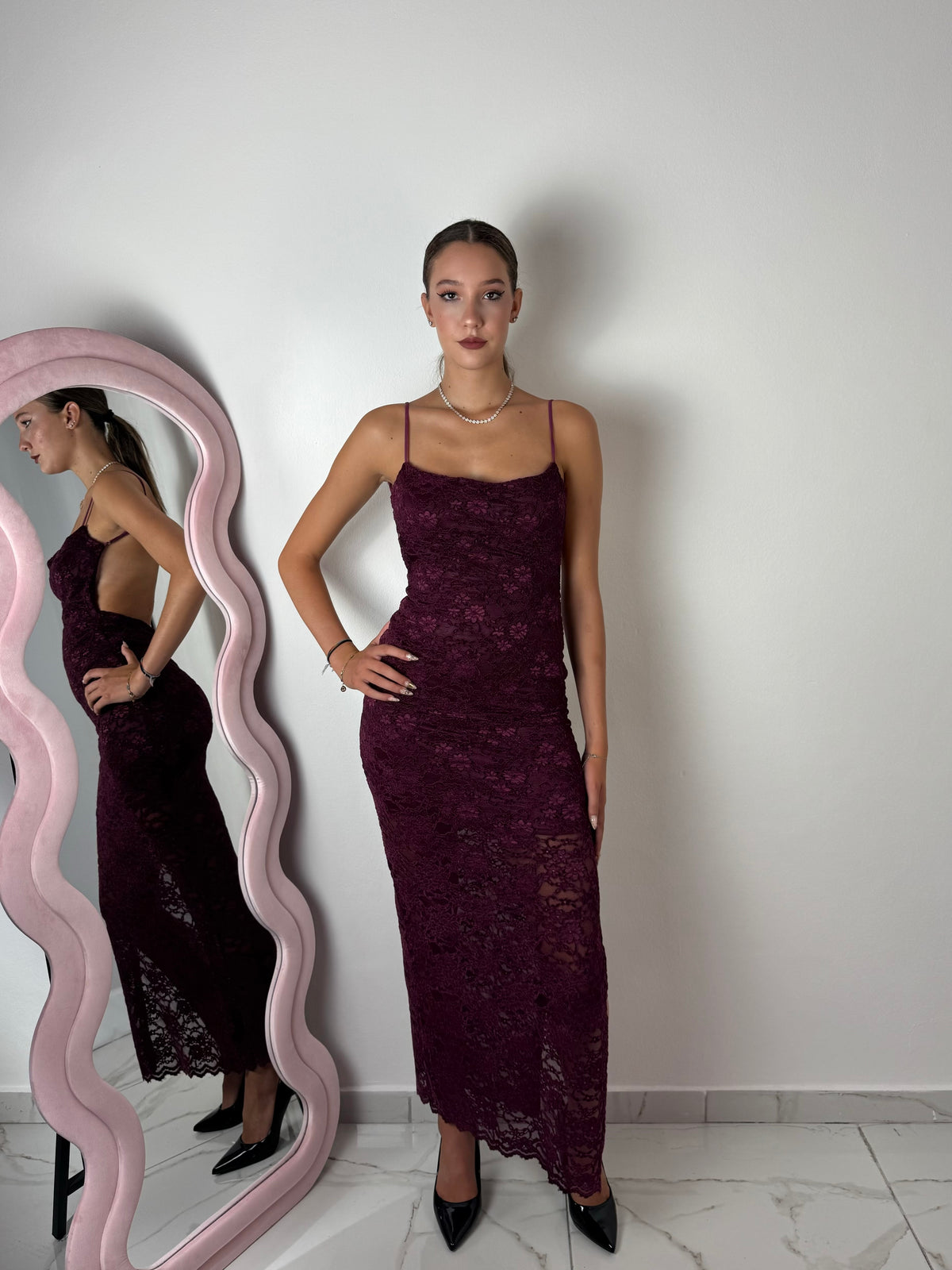 Abito Estelle Bordeaux
