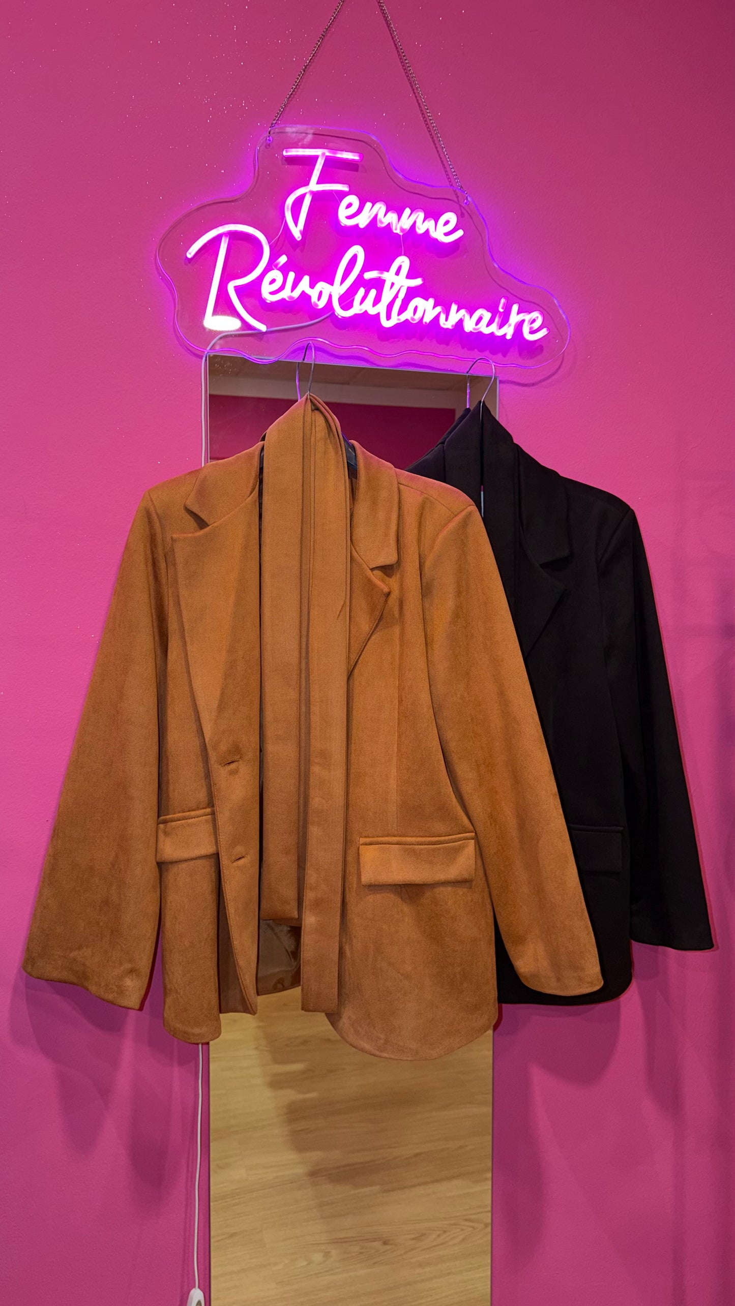 Blazer Scamosciata con fascia