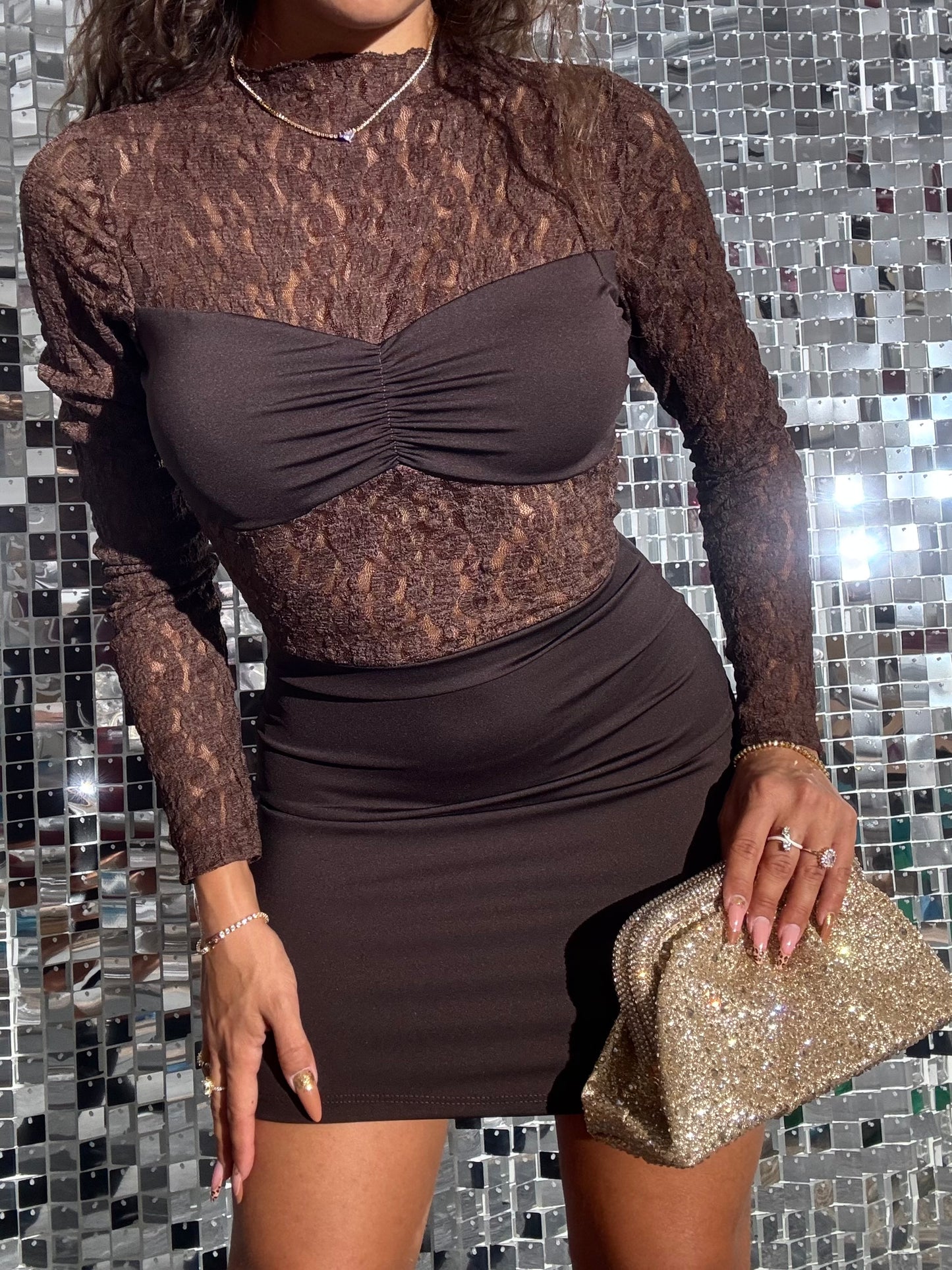 Abito Lace Lady Brown