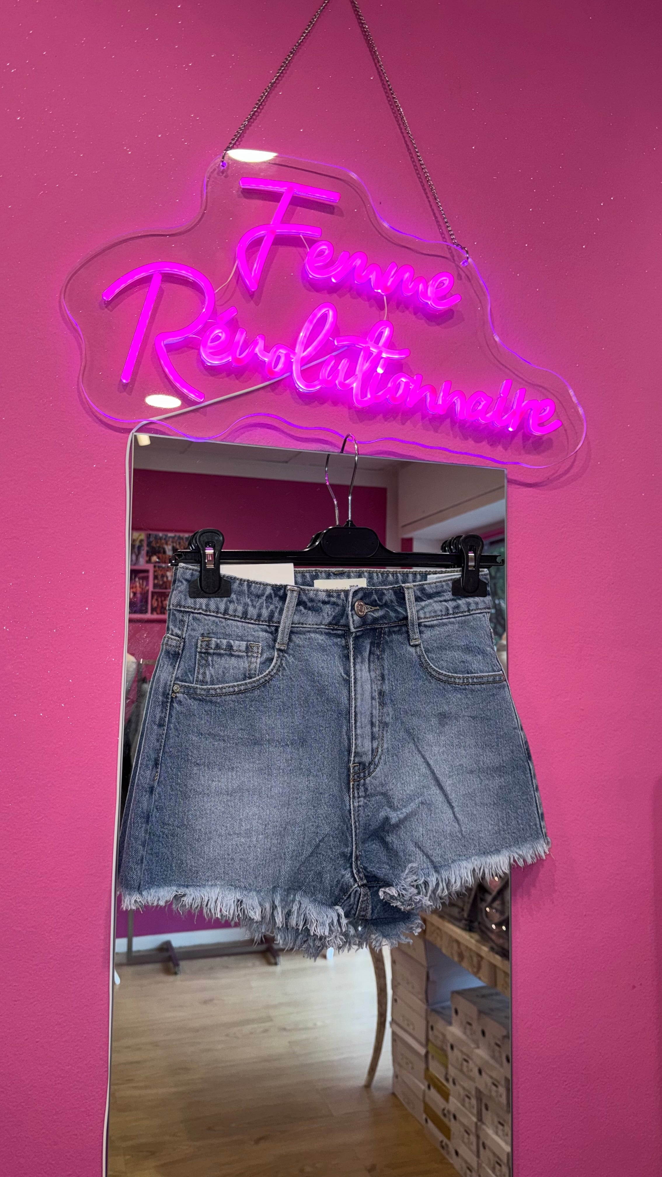 Shorts Frayed Blue