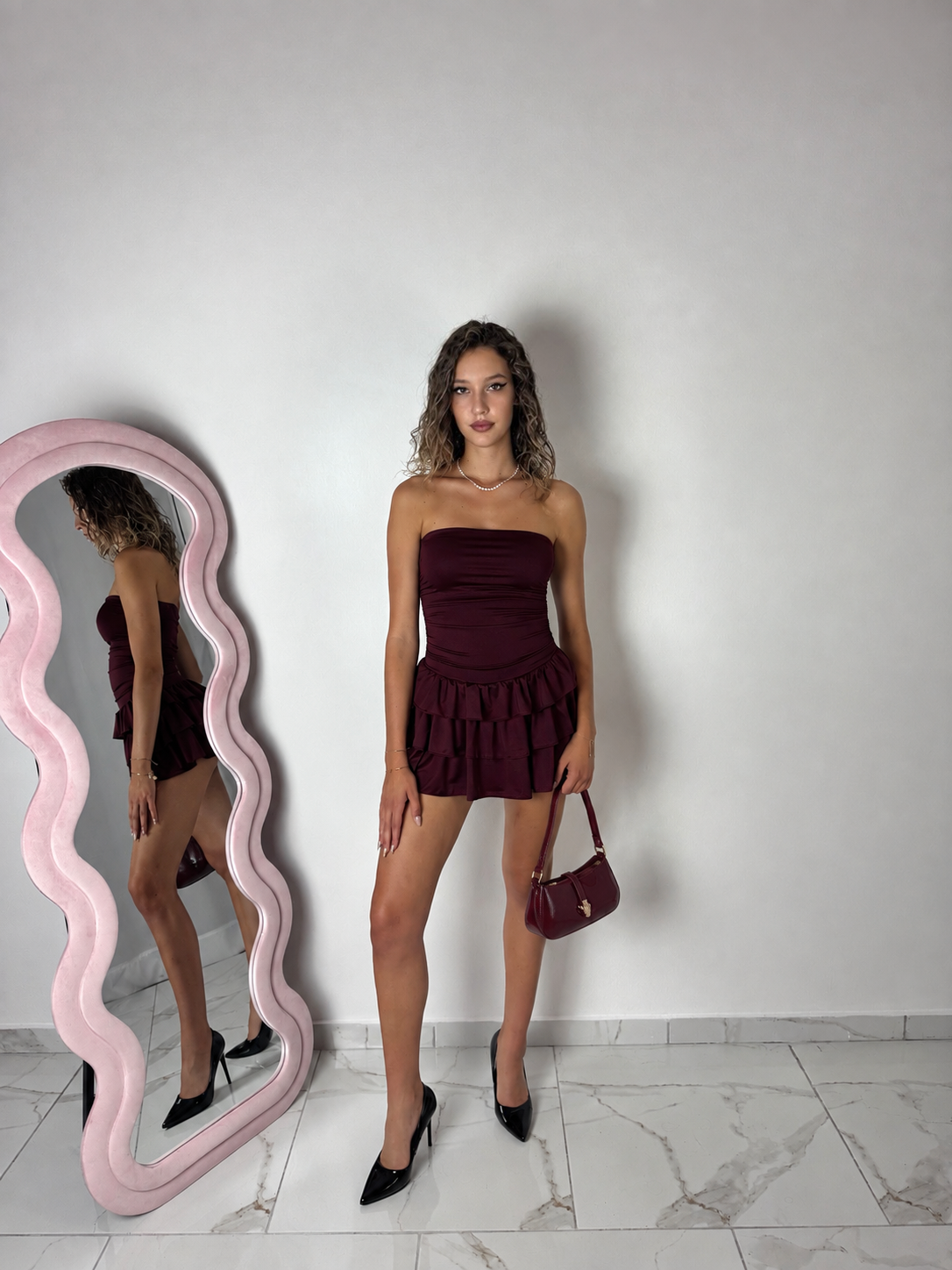 Abito Emily Bordeaux