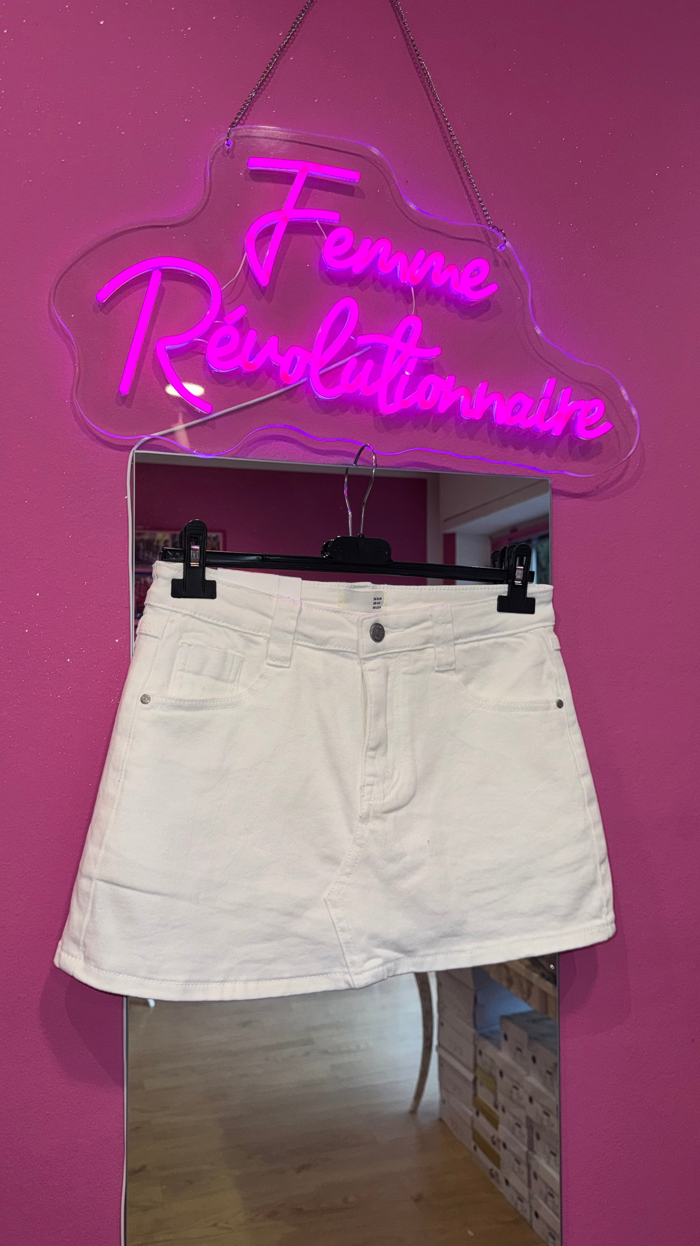 Minigonna Jeans White