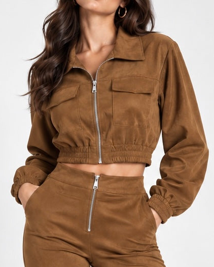 Giacca Suede Dakota Camel