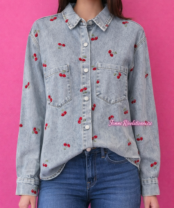 Camicia Cherry Jeans Blue