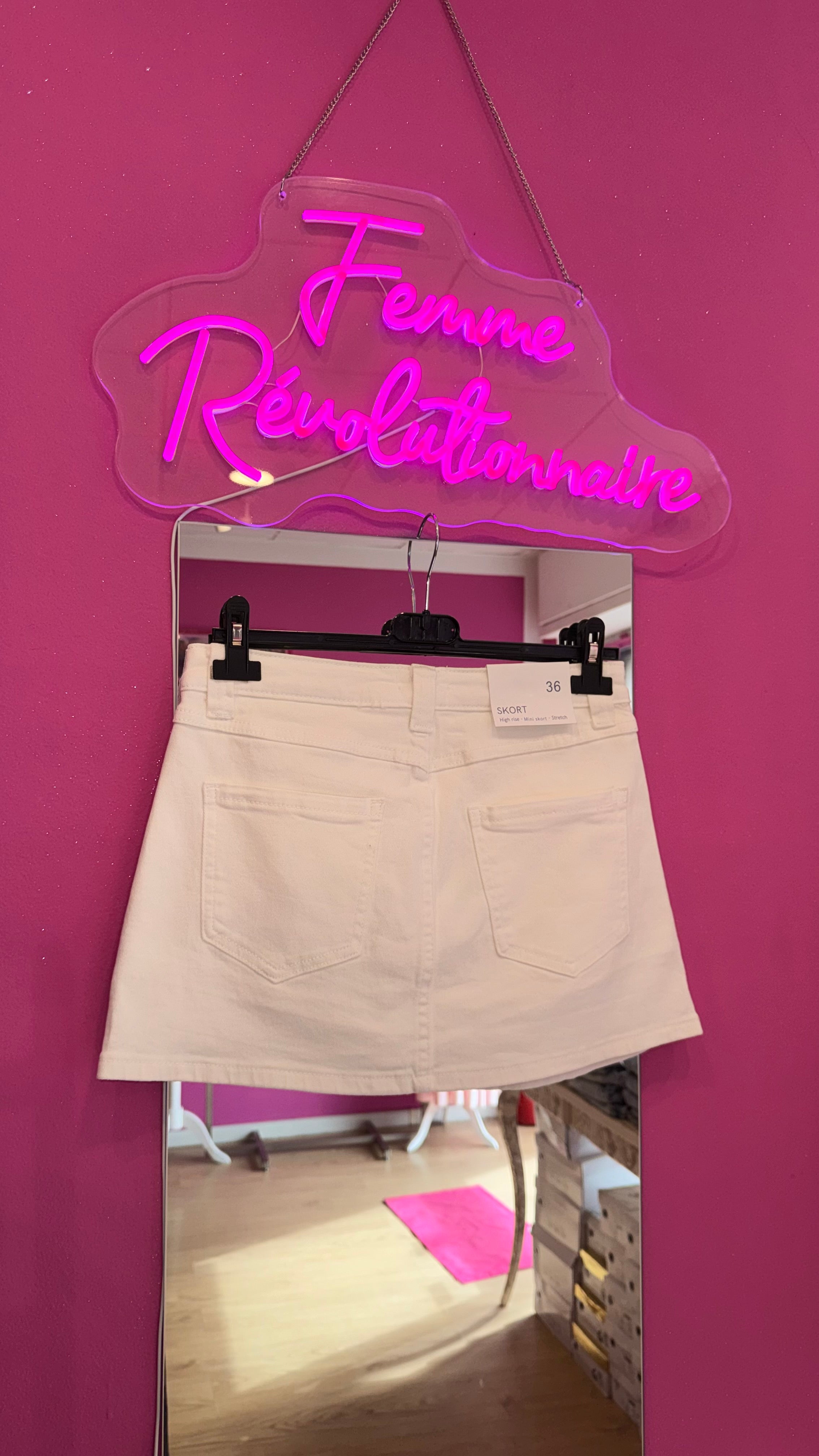 Minigonna Jeans White