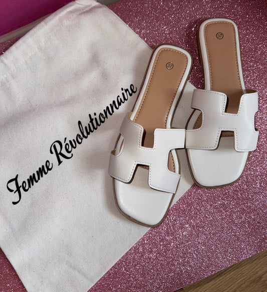 Sandalo ispirazione Hermès white