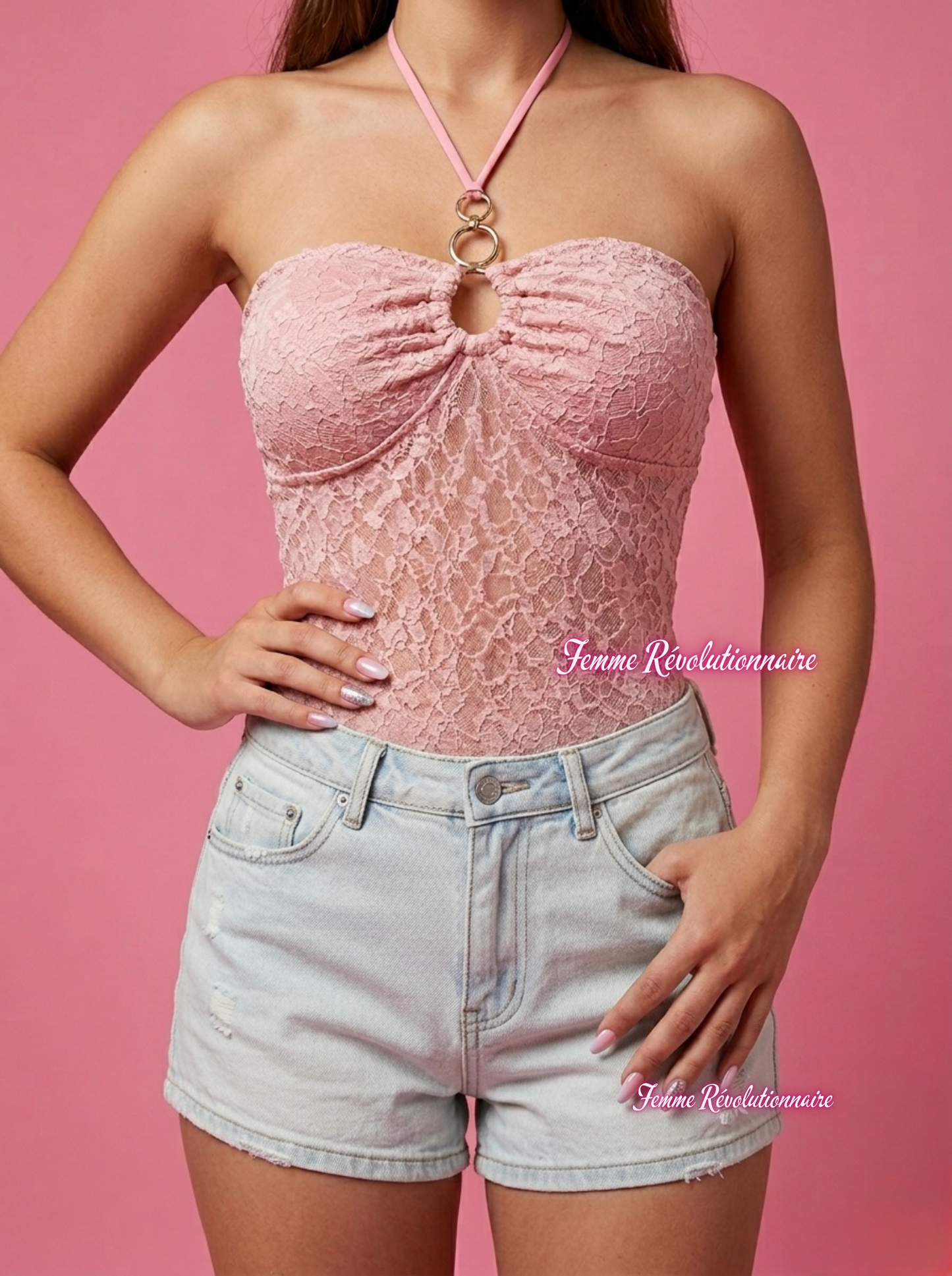 Body Halo Lace Pink