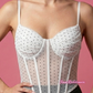 Top Veil Pois White