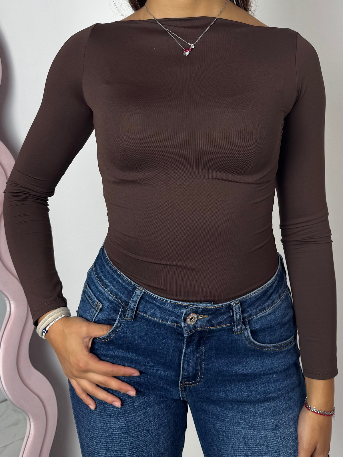 Maglia Boatneck Brown