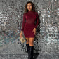 Abito Lace Lady Bordeaux