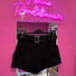 Shorts Jeans Pocket Black