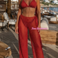 Bikini Pois Red (Pantalone, Foulard + Bikini)