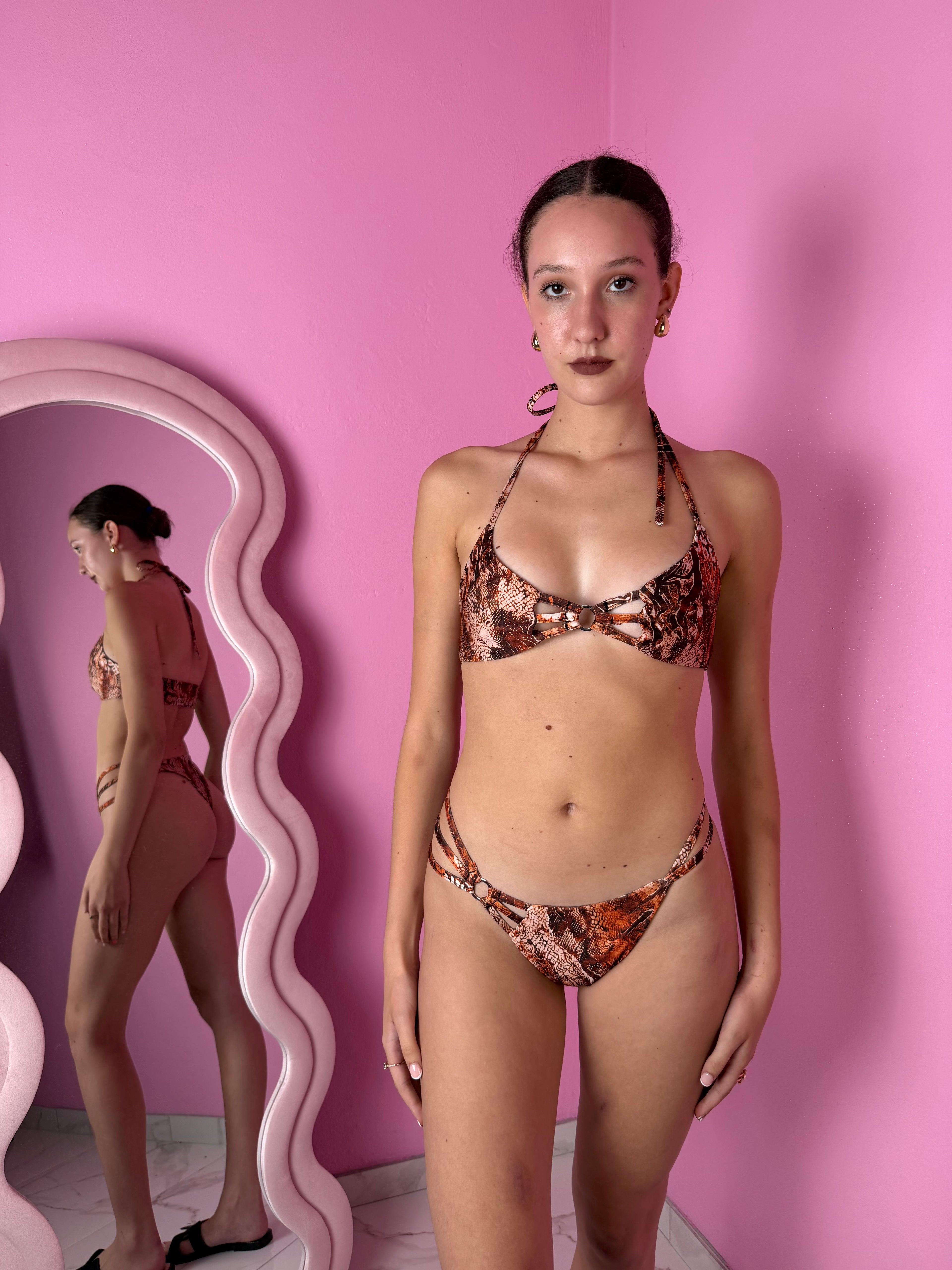 Bikini Nairobi Python Orange (costume+pareo)