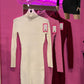 Vestito Maglia a Costine Bordeaux