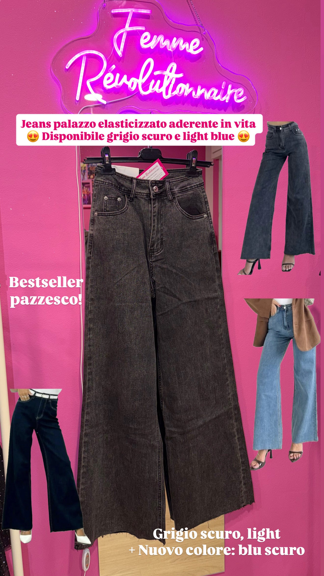 Jeans Elasticizzato Blu Scuro