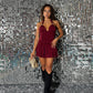 Abito Jewel Lady Bordeaux