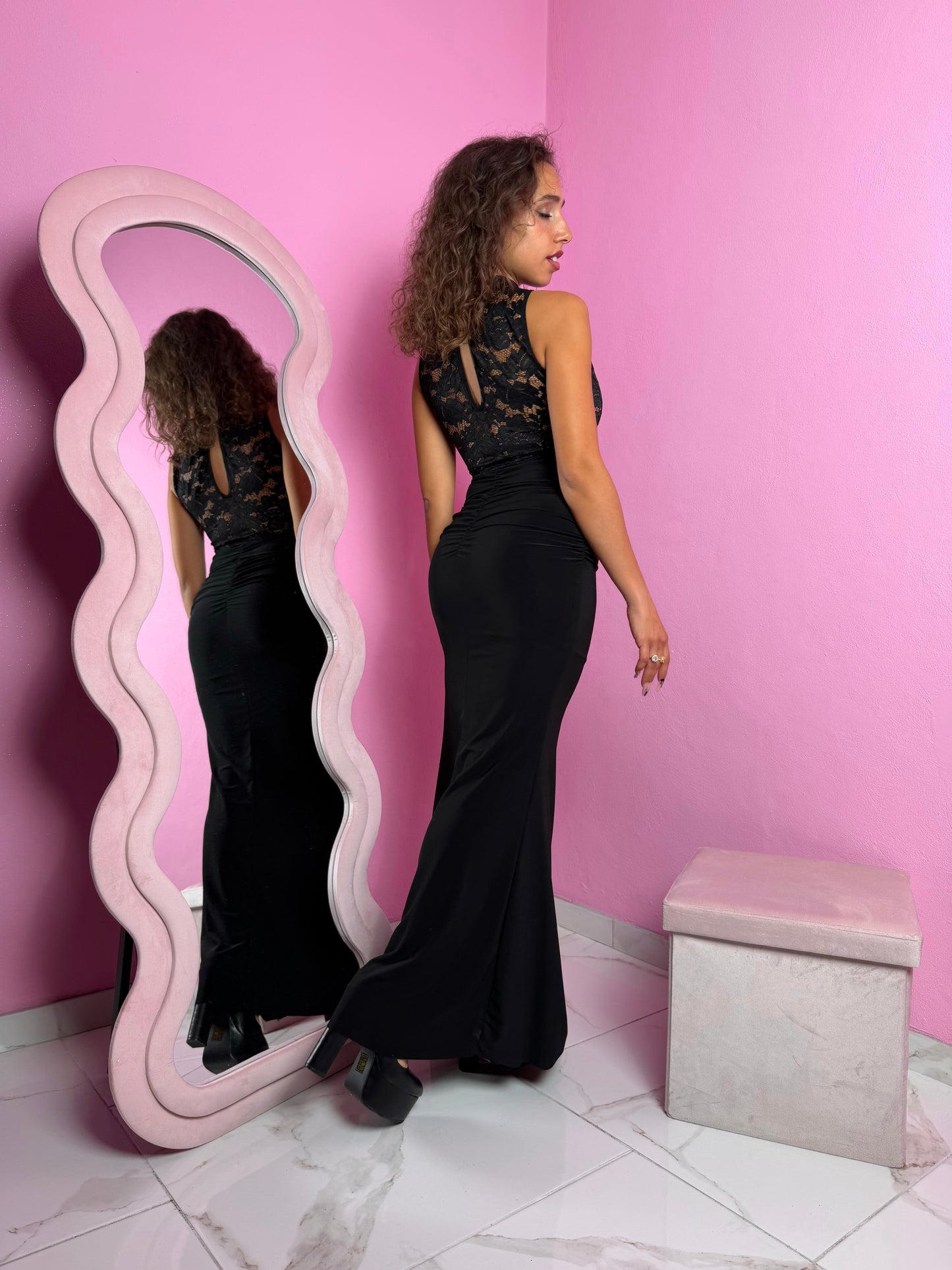 Abito Dark Rose lace