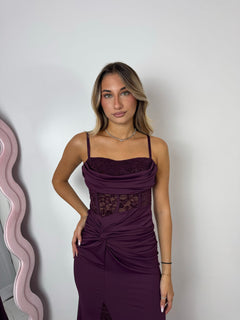 Abito Armony Lace Wine