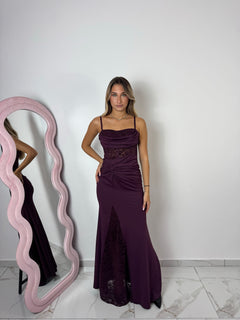 Abito Armony Lace Wine