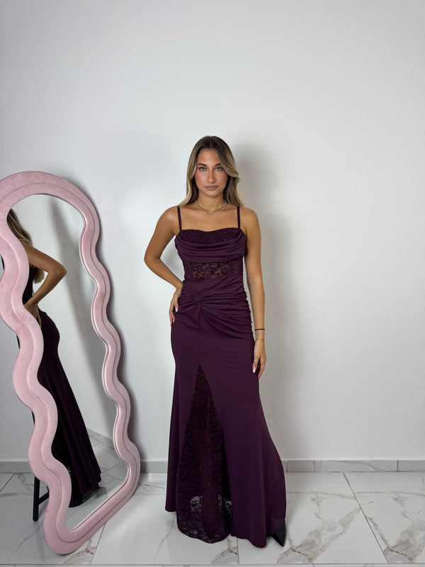 Abito Armony Lace Wine