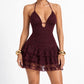 Abito Midnight Lace Bordeaux