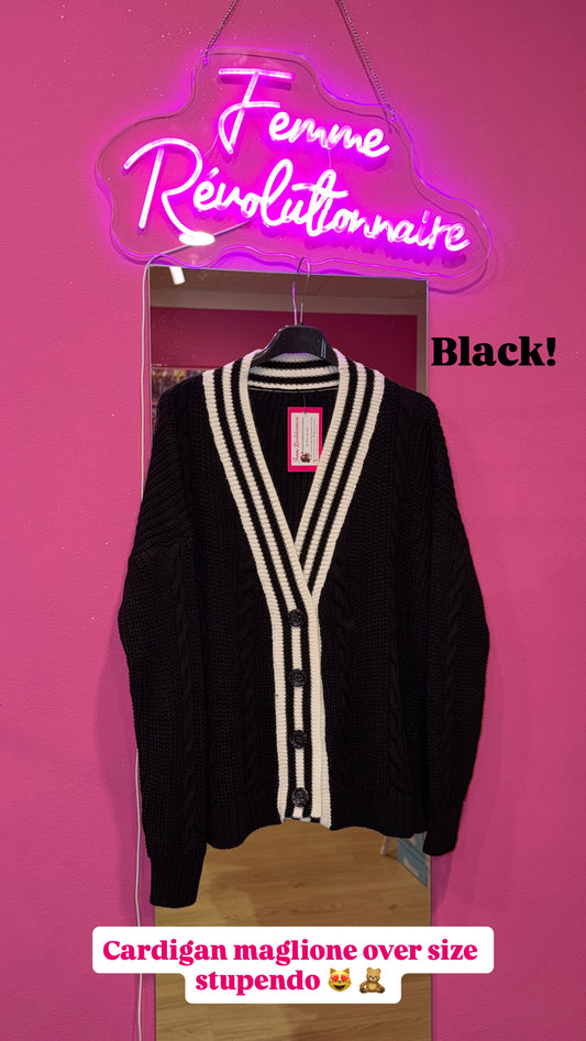 Cardigan maglia intrecciata in vari colori