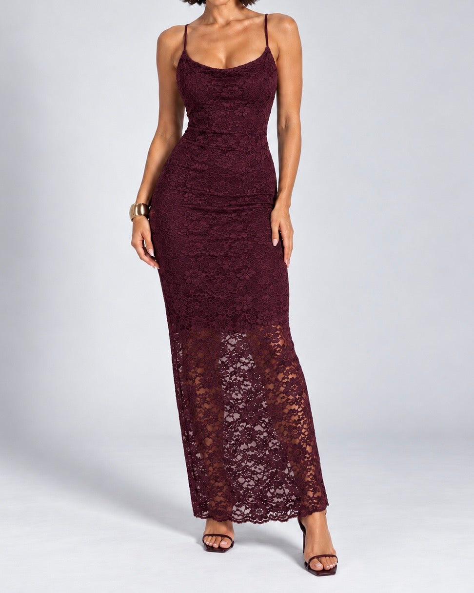 Abito Estelle Bordeaux