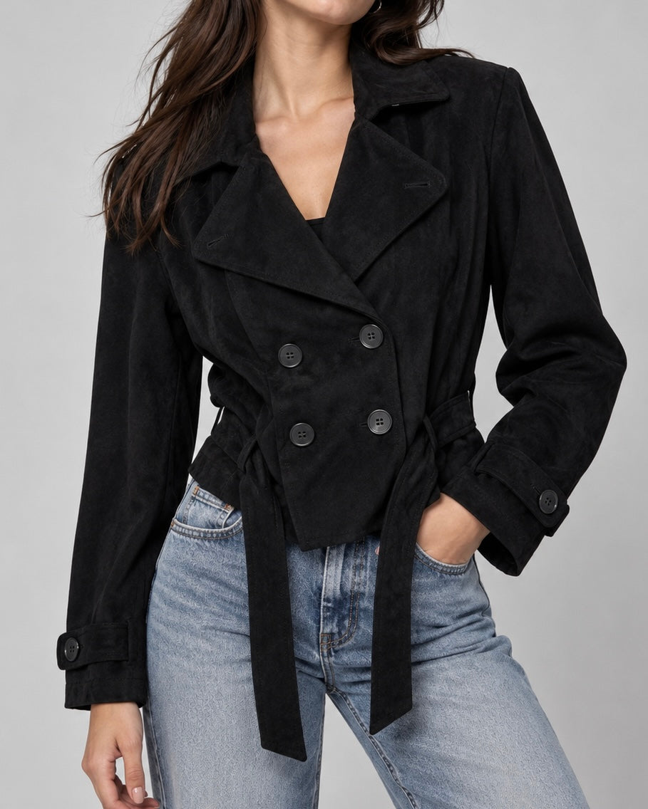 Giacca Suede Austin Black