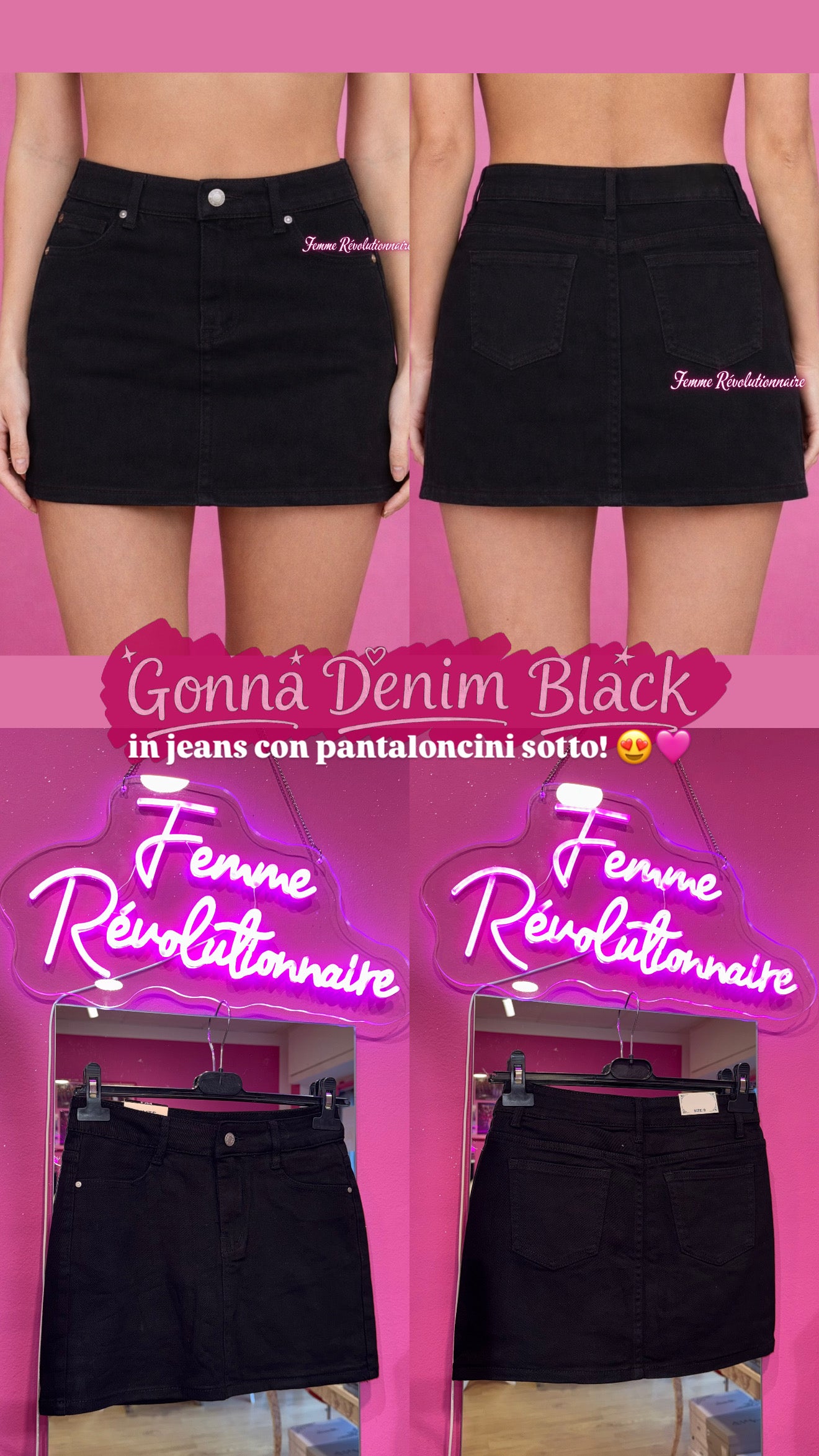Gonna Denim Black
