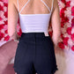 Shorts Jade sfrangiato nero