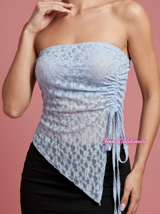 Top Cloud Lace Light Blue