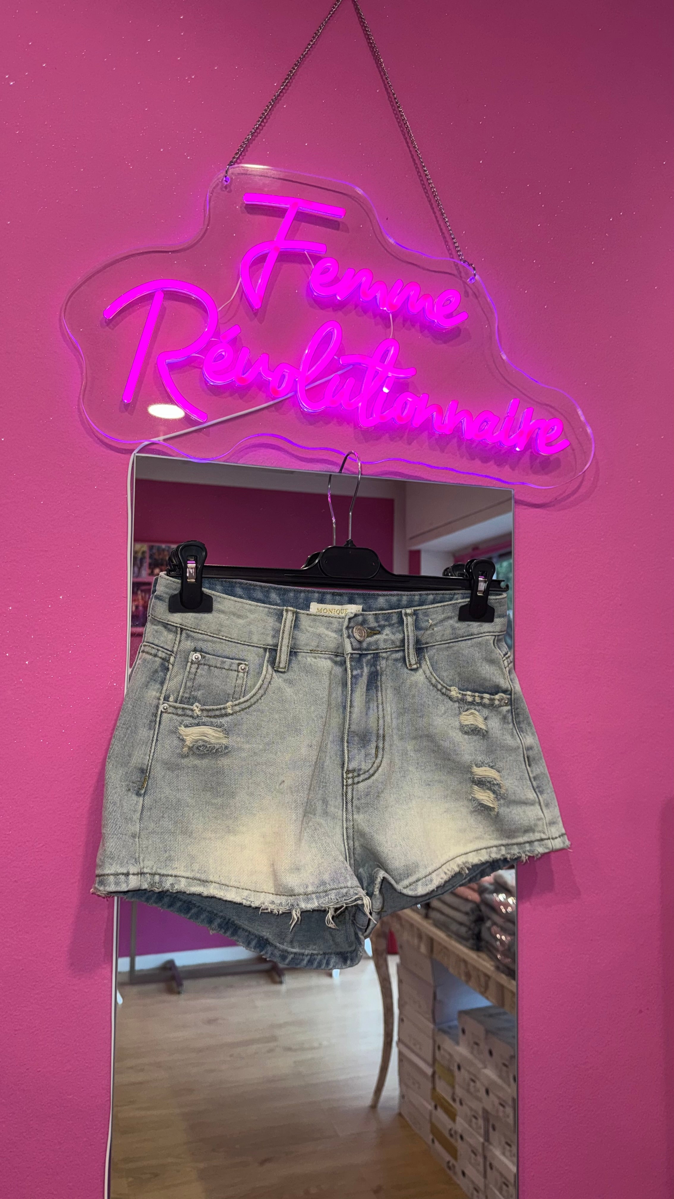 Shorts Jeans Ripped Light Blue