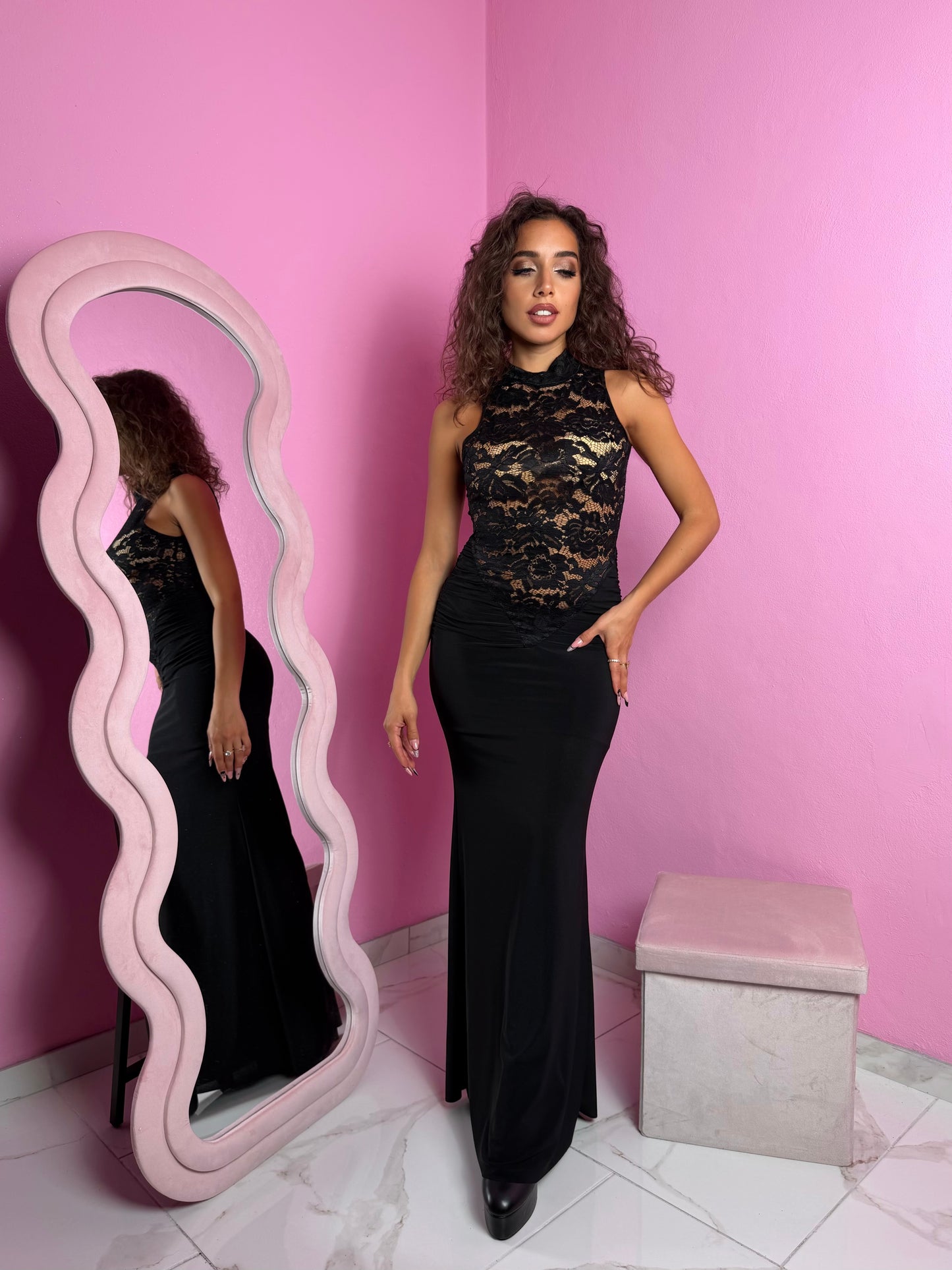 Abito Dark Rose lace