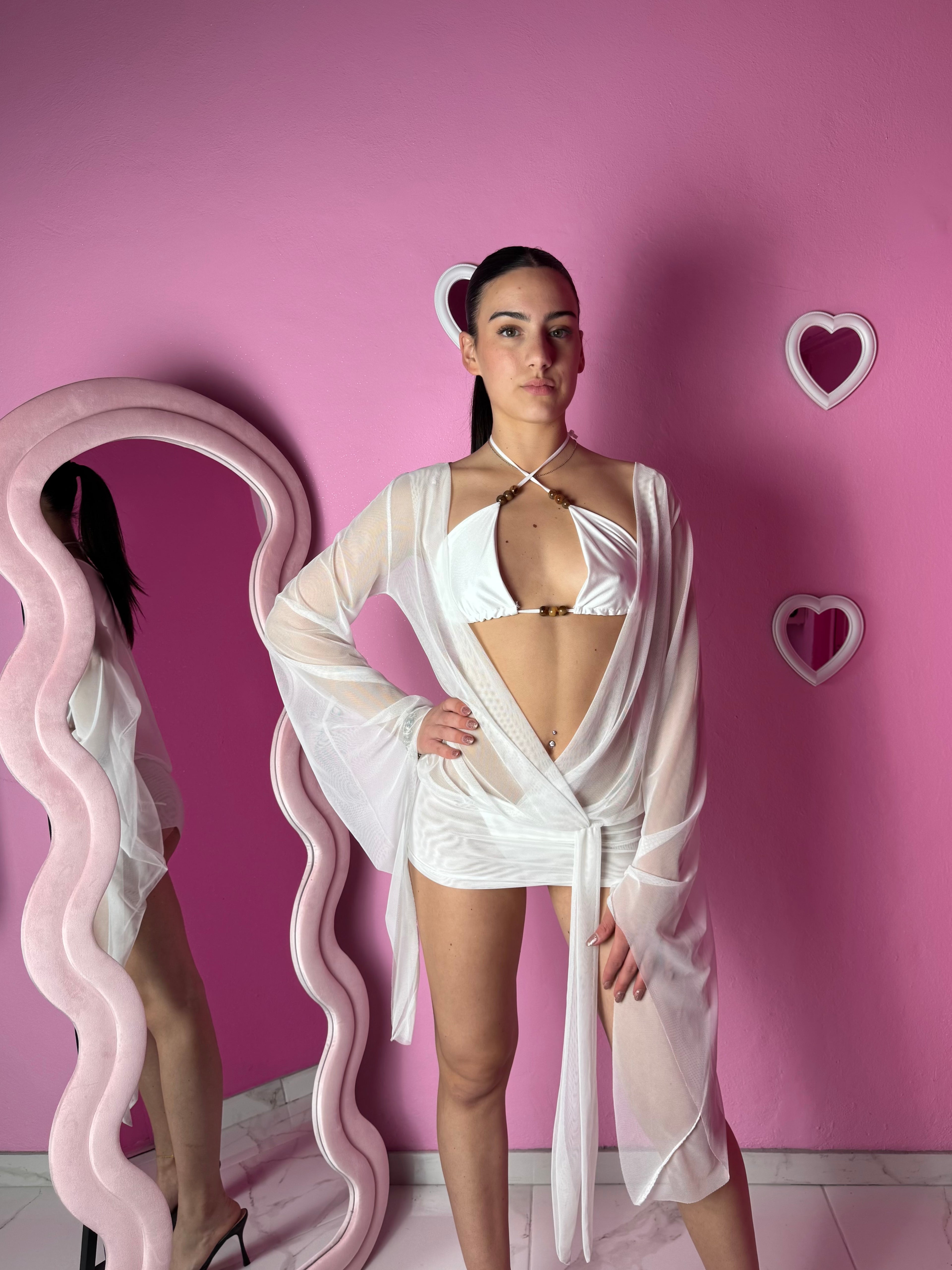 Bikini Rodi White (costume + pareo)