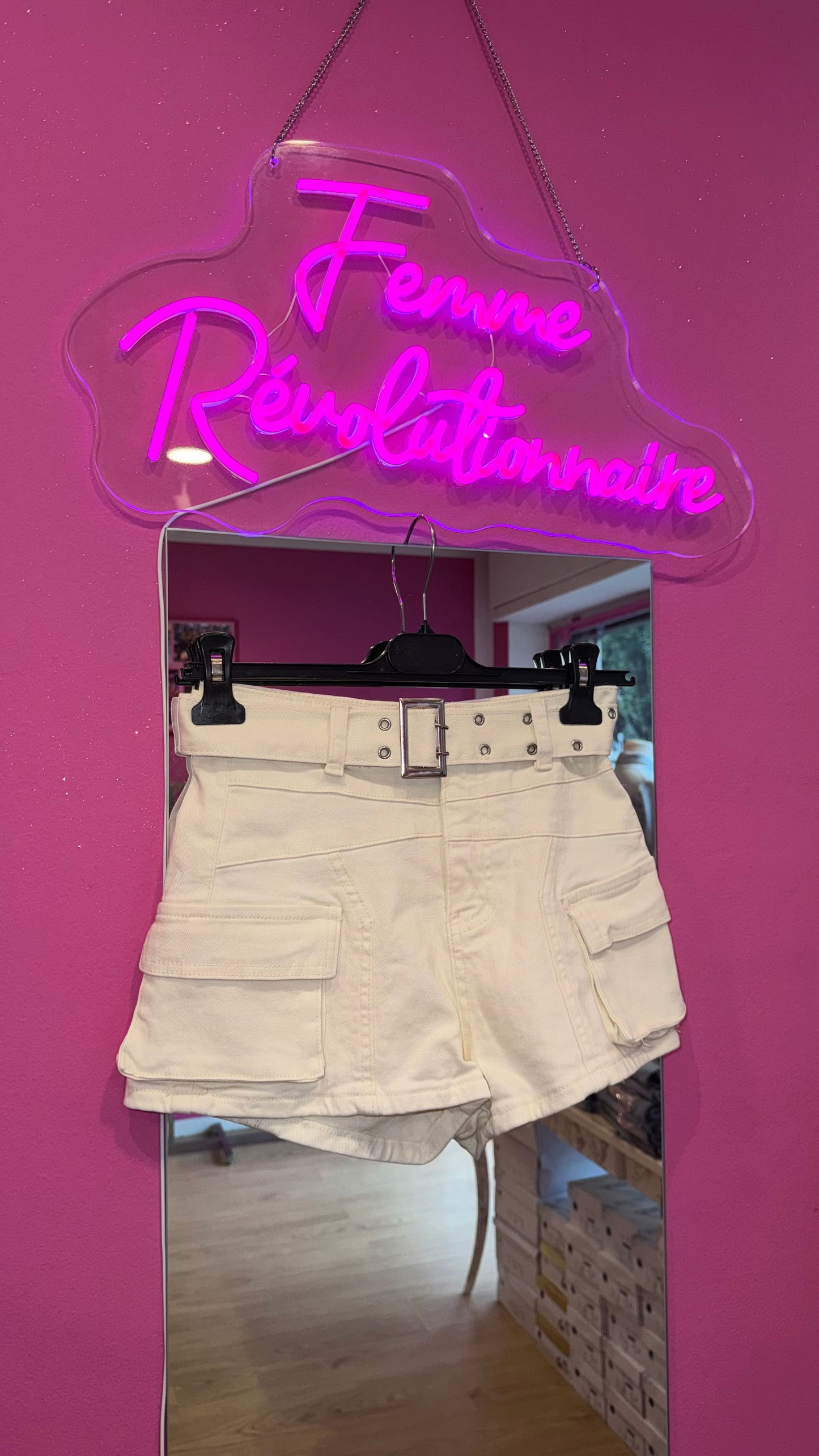 Shorts Jeans Pocket White