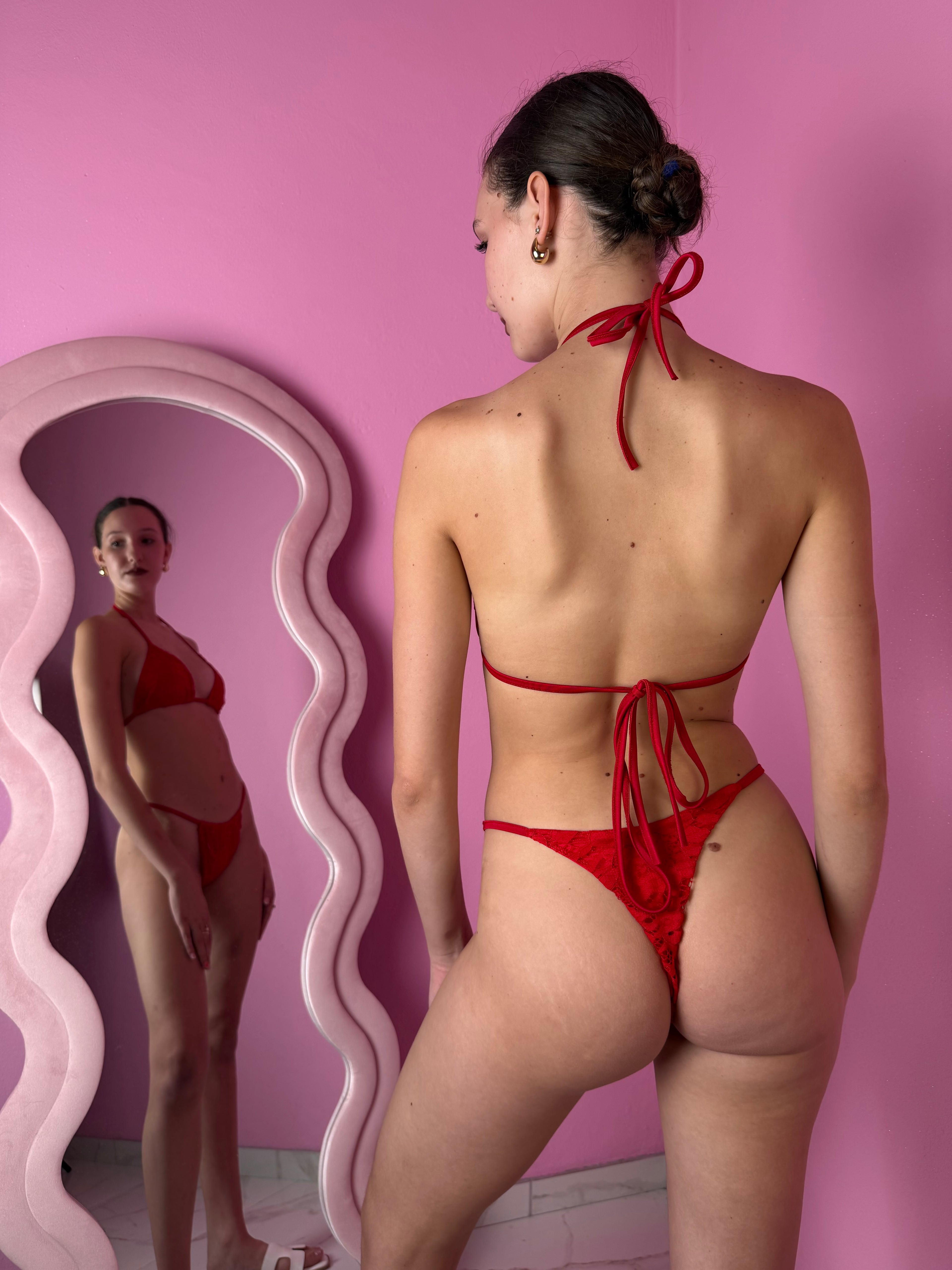 Bikini Tropea Red (costume+pareo)