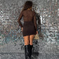 Abito Lace Lady Brown