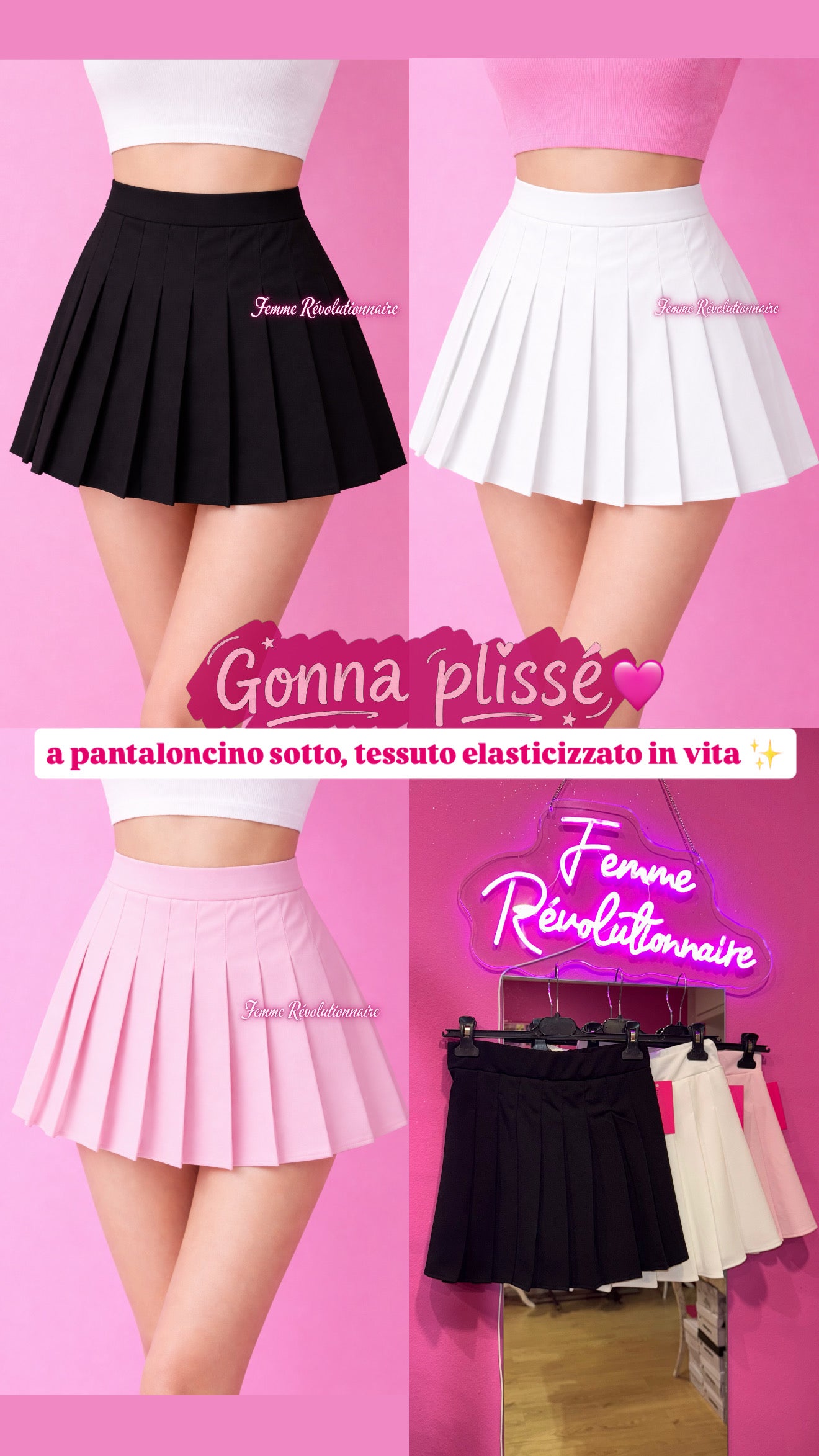 Gonna Plissé White