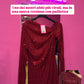Abito Gloves Paillettes Bordeaux