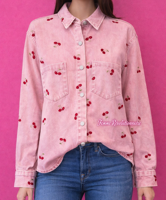 Camicia Cherry Jeans Pink