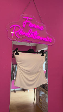 Top Cut-Out Strapless White