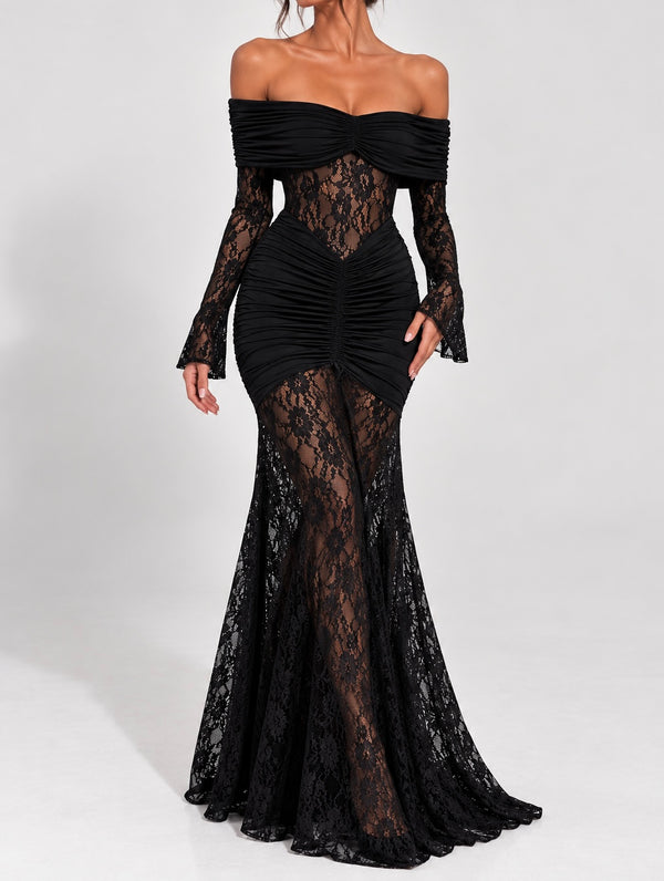 Abito Lace Festival Black