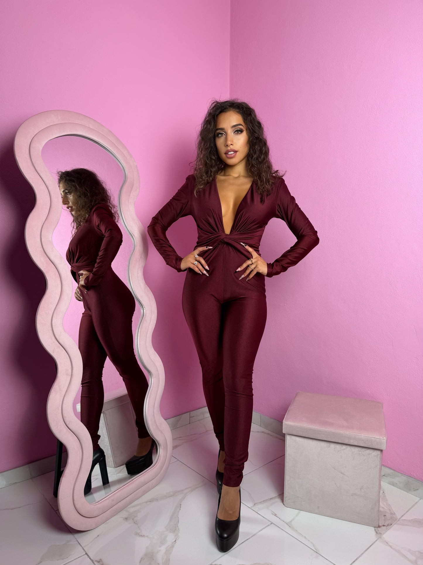 Tutina long flake bordeaux