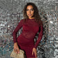 Abito Lace Lady Bordeaux