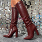 Stivali Daisy ecopelle bordeaux